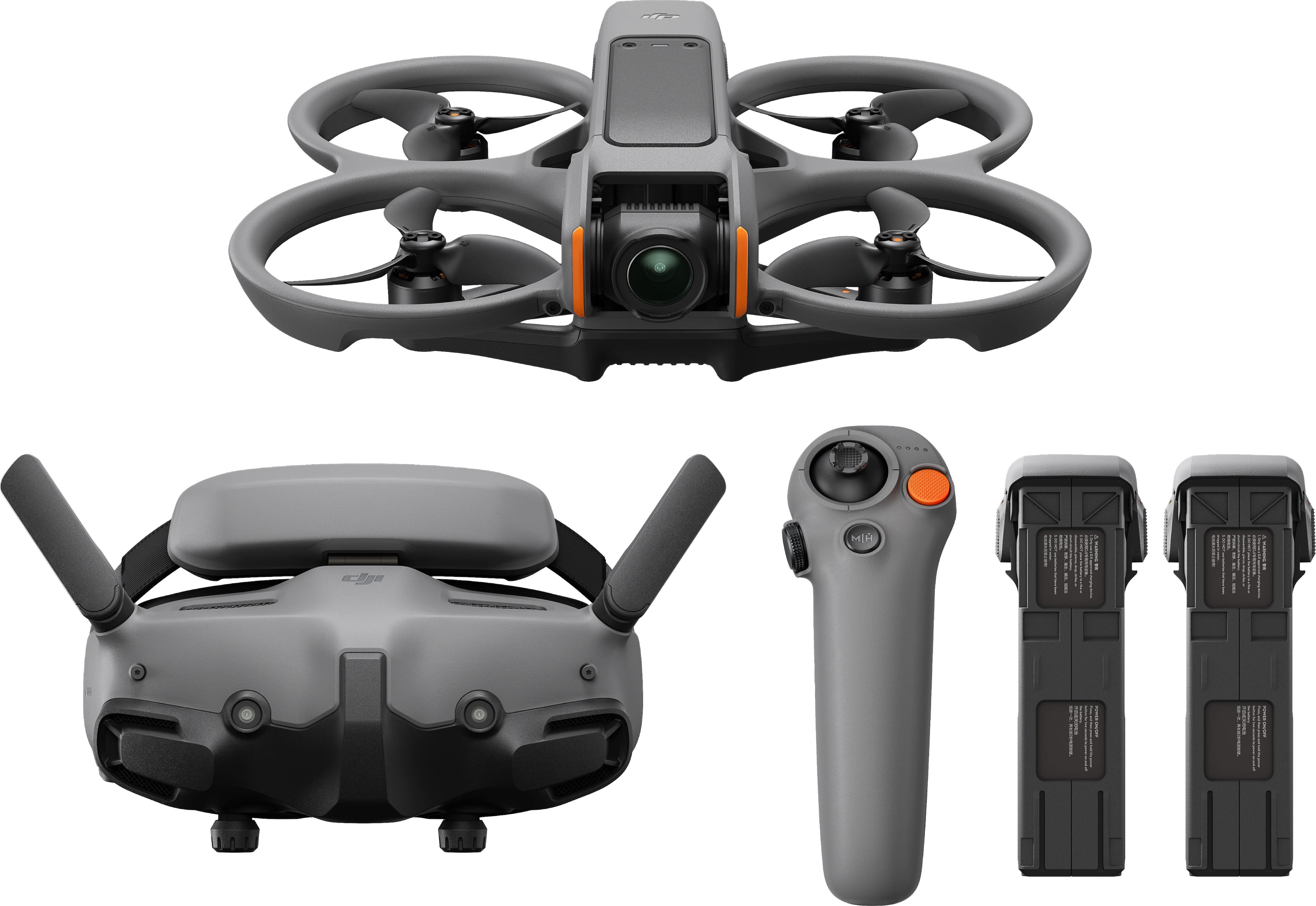 DJI - Avata 2 Fly More Combo Drone (Three Batteries) - Gray - Front_Zoom