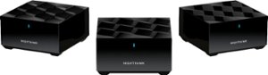 NETGEAR - Nighthawk AX3000 Dual-Band Mesh Wi-Fi System (3-pack) - Black - Front_Zoom