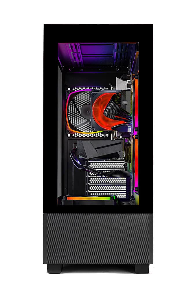 Alt View 5. Skytech Gaming - BLAZE 4 Mini Gaming PC – Intel Core i5-14400F – 16GB Memory – NVIDIA RTX 4060 – 1TB NVMe SSD - Black.