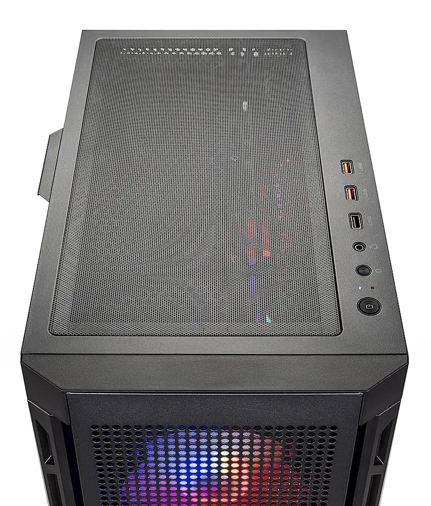 Alt View 6. Skytech Gaming - BLAZE 4 Mini Gaming PC – Intel Core i5-14400F – 16GB Memory – NVIDIA RTX 4060 – 1TB NVMe SSD - Black.
