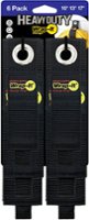 Wrap-It Storage - Heavy-Duty Straps - (Assorted 6-Pack) - Hook and Loop Hanging Strap with Grommet - Black - Angle_Zoom