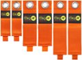 Alt View 1. Wrap-It Storage - Heavy-Duty Wrap-It Storage Straps - (Assorted 6-Pack) - Hook and Loop Hanging Strap with Grommet - Blaze Orange - Blaze Orange.