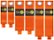 Alt View 1. Wrap-It Storage - Heavy-Duty Wrap-It Storage Straps - (Assorted 6-Pack) - Hook and Loop Hanging Strap with Grommet - Blaze Orange - Blaze Orange.