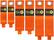 Alt View 1. Wrap-It Storage - Heavy-Duty Straps - (Assorted 6-Pack) - Hook and Loop Hanging Strap with Grommet - Blaze Orange.