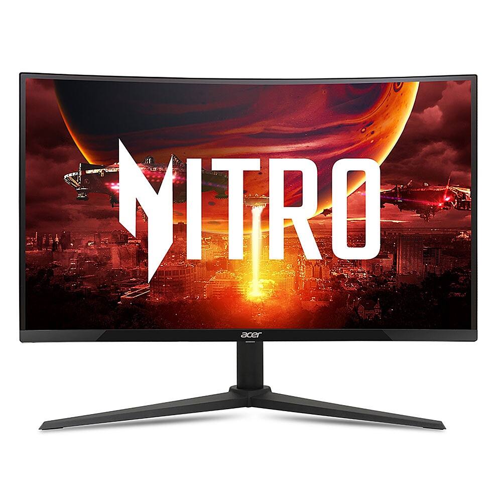 Front. Acer - Nitro XZ270U S3bmiiphx27" WQHD Gaming Monitor, AMD FreeSync Premium (Display Port & 2 x HDMI Ports) - Black.