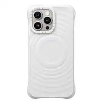 CASETiFY - Essentials Ripple Case with MagSafe for Apple iPhone 15 Pro Max - White - Front_Zoom