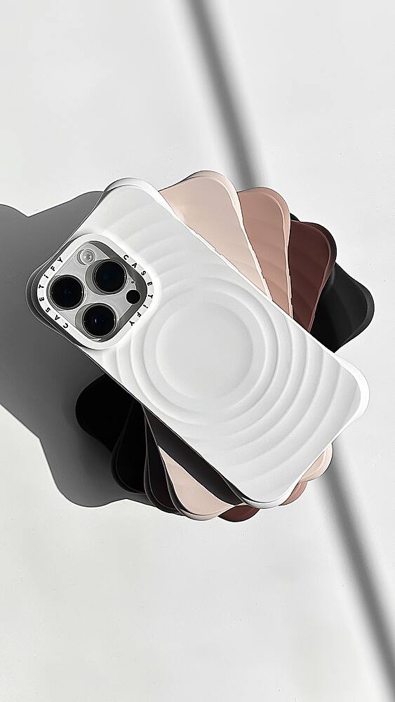 Alt View 13. CASETiFY - Essentials Ripple Case with MagSafe for Apple iPhone 15 Pro Max - White.