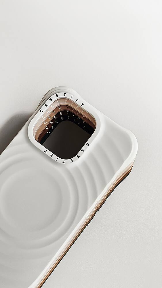 Alt View 15. CASETiFY - Essentials Ripple Case with MagSafe for Apple iPhone 15 Pro Max - White.