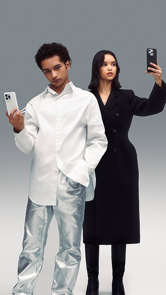 Alt View 18. CASETiFY - Essentials Ripple Case with MagSafe for Apple iPhone 15 Pro - White.