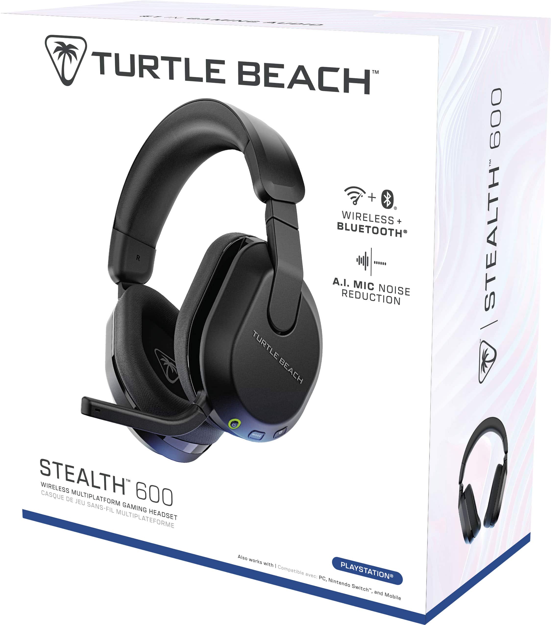 Alt View 21. Turtle Beach - Turtle Beach Stealth 600 Wireless Gaming Headset for PlayStation, PS5, PS4, Nintendo Switch, PC with 80-Hr Battery - Black.
