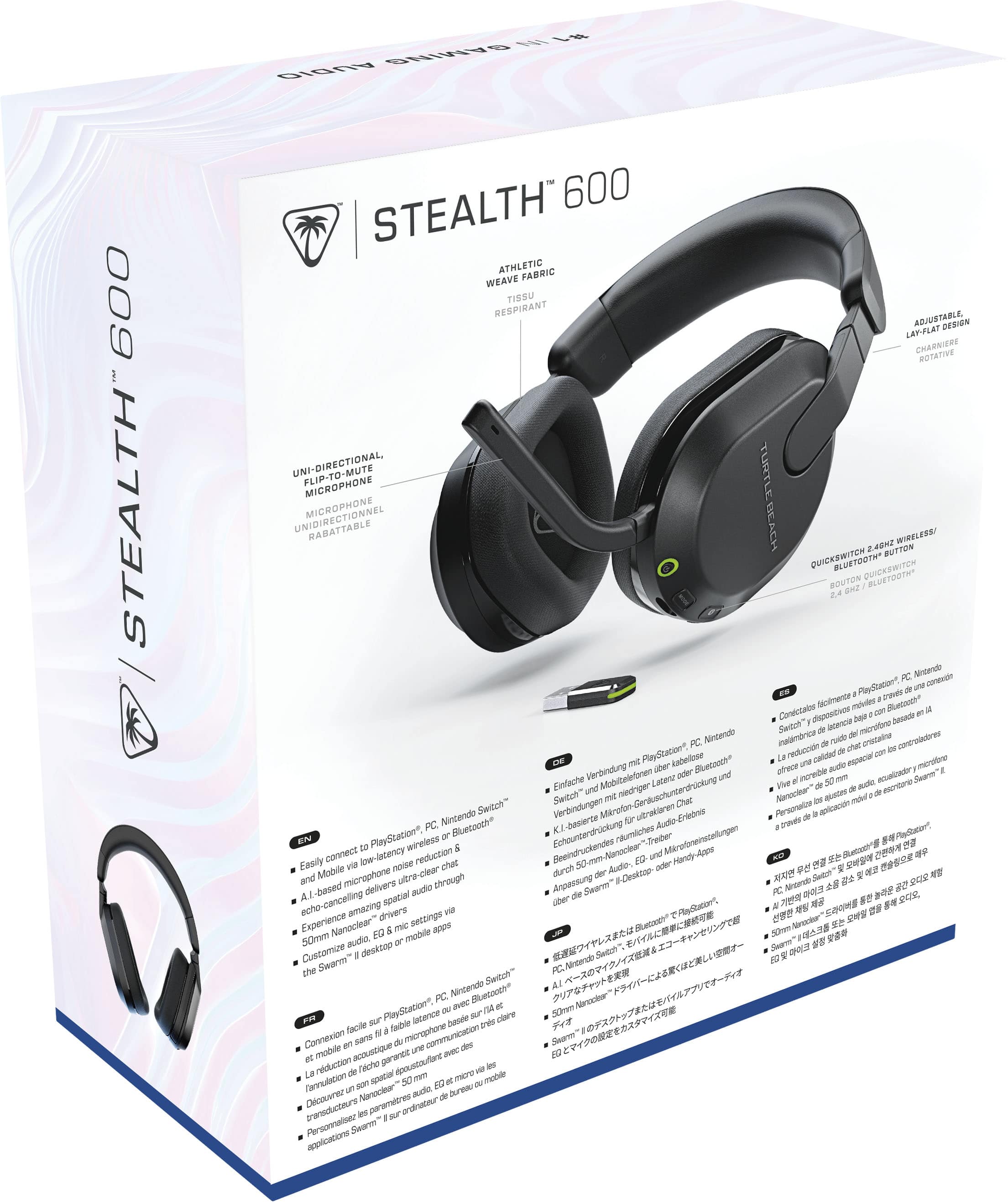 Alt View 22. Turtle Beach - Turtle Beach Stealth 600 Wireless Gaming Headset for PlayStation, PS5, PS4, Nintendo Switch, PC with 80-Hr Battery - Black.