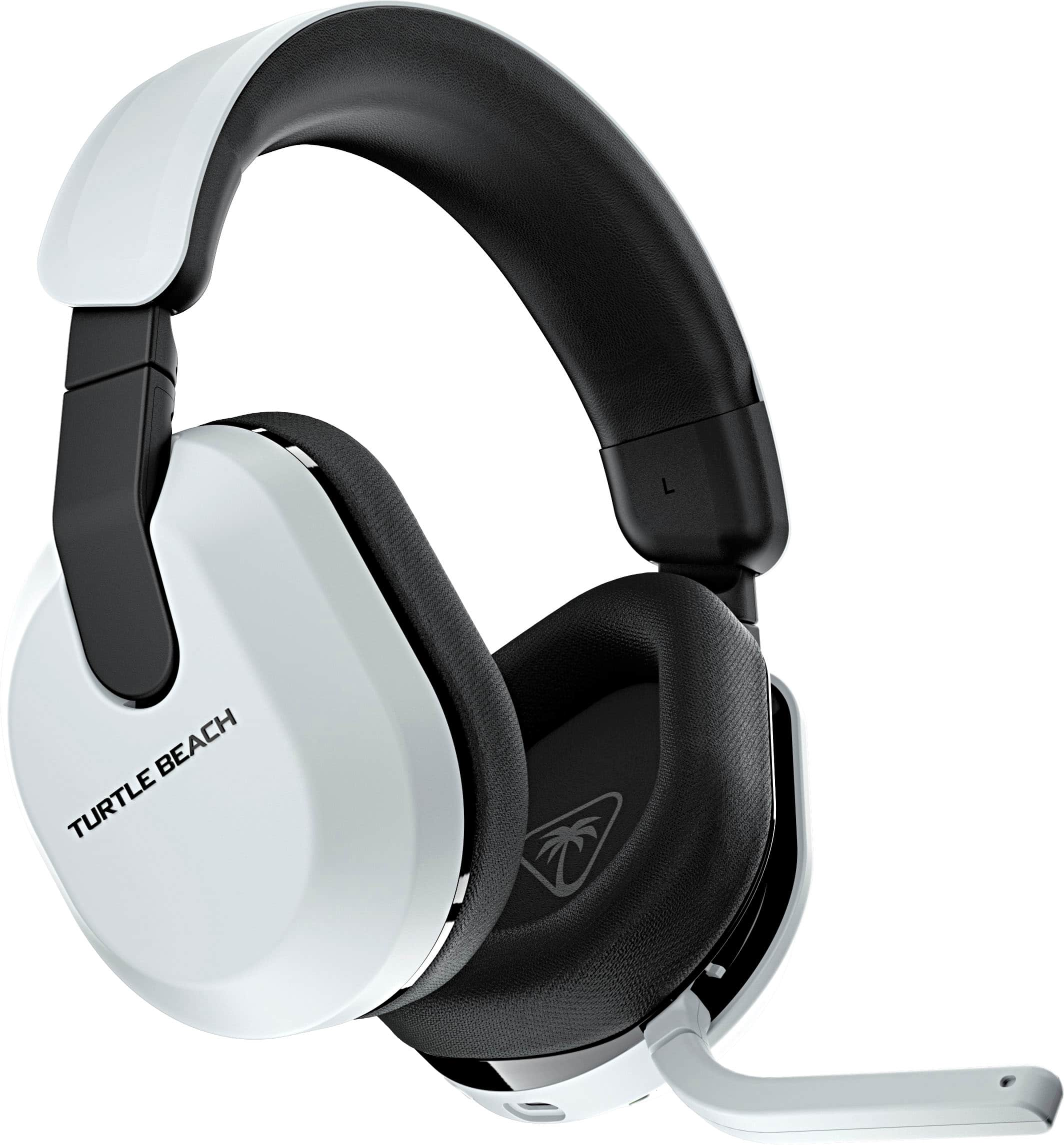 Left View: Turtle Beach Stealth 600 Wireless Gaming Headset for PlayStation, PS5, PS4, Nintendo Switch, PC with 80-Hr Battery - White