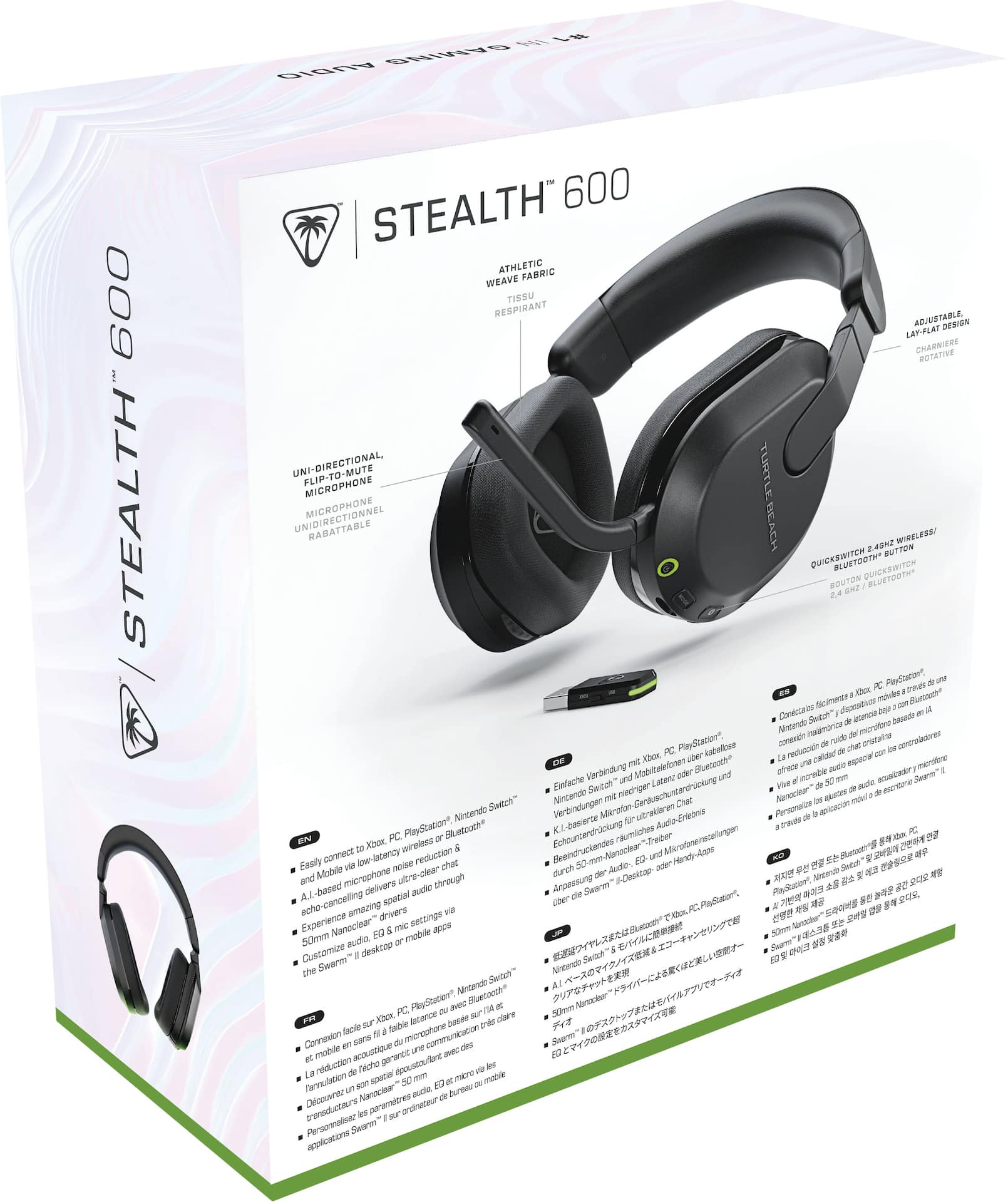 Turtle Beach Stealth 600 Wireless Gaming Headset for Xbox Series X S PC PS5 PS4 Nintendo Switch with 80 Hr Battery Black TBS 2102 05 Open Box Best Buy