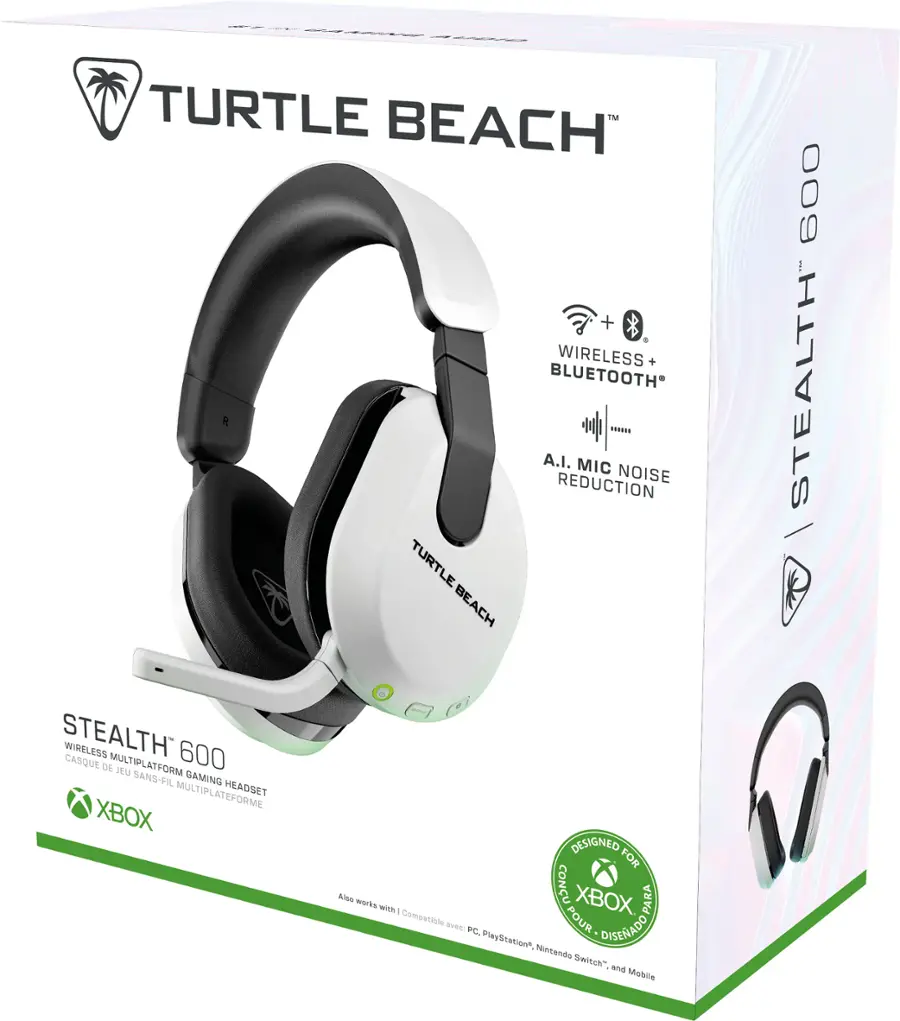 Alt View 21. Turtle Beach - Turtle Beach Stealth 600 Wireless Gaming Headset for Xbox Series X|S, PC, PS5, PS4, Nintendo Switch with 80-Hr Battery - White.