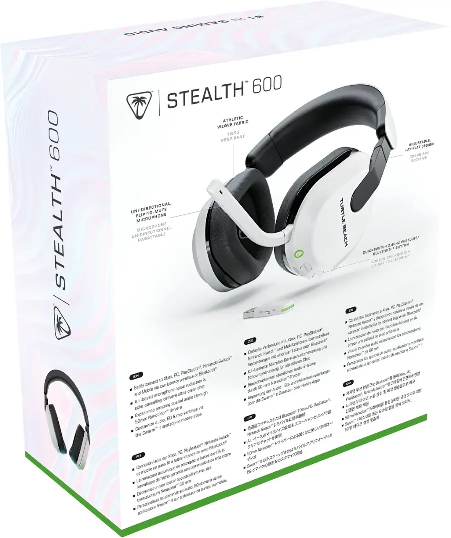 Alt View 22. Turtle Beach - Turtle Beach Stealth 600 Wireless Gaming Headset for Xbox Series X|S, PC, PS5, PS4, Nintendo Switch with 80-Hr Battery - White.