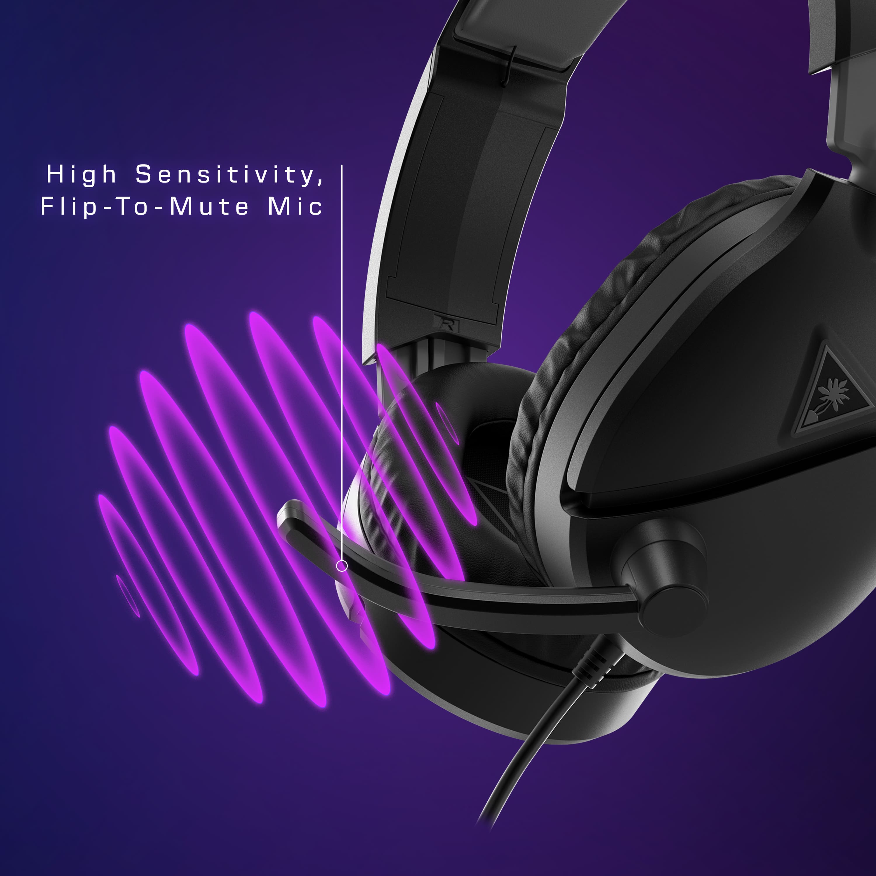 High Sensitivity, Flip-To-Mute Mic