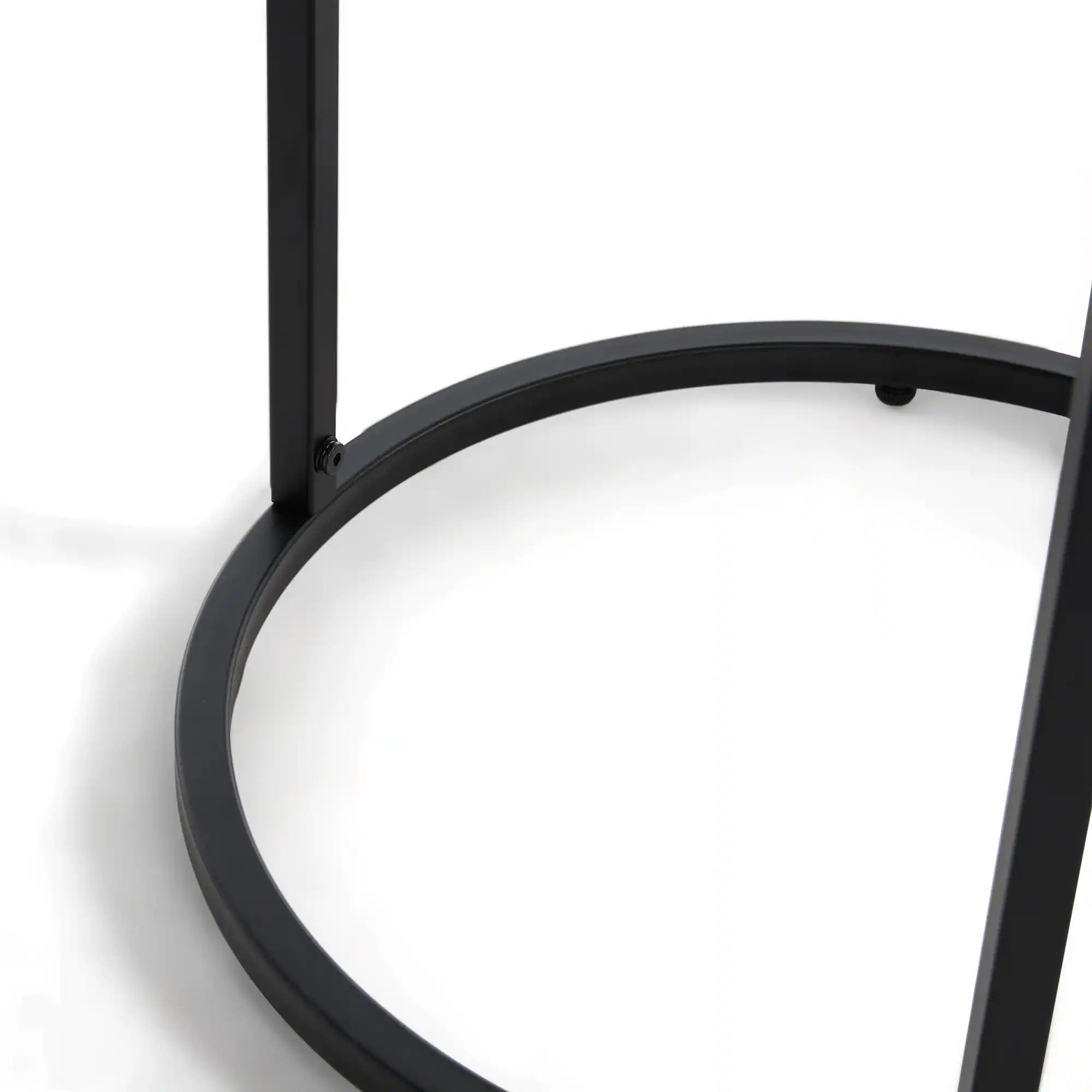 Alt View 2. Click Decor - Click Decor Wilson Round Side Table, Carbon Black - Carbon Black.
