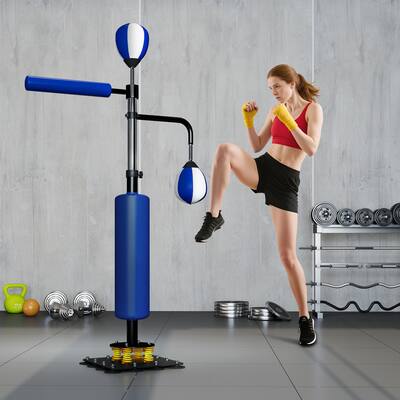 Soozier Boxing Bag Stand with Speed Bag and Reaction Bar Challenge Soozier Boxing Bag Stand with Speed Bag and Reaction Bar Challenge