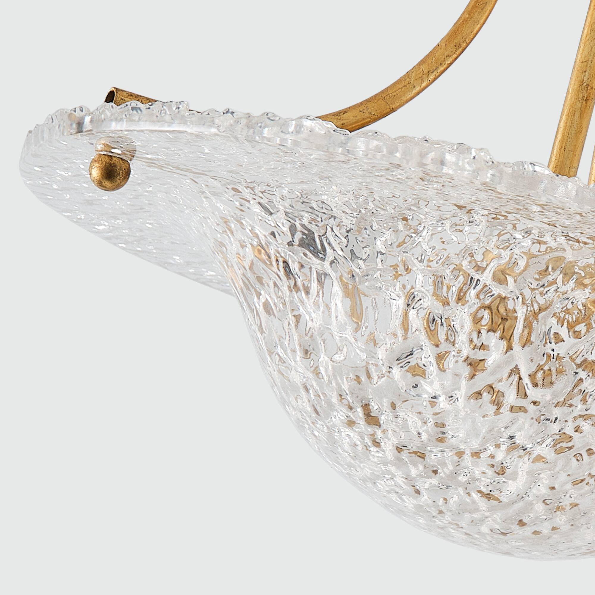 Alt View 1. Parrot Uncle - 16 in. 3-Light Gold Resin Shade Semi-Flush Mount Ceiling Light - Gold.