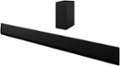 Left. LG - 3.1-Channel Soundbar with Wireless Subwoofer, Dolby Atmos - Black.