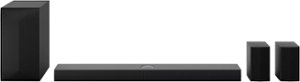 LG - 5.1.1-Channel Soundbar with Subwoofer and Rear Speakers, Dolby Atmos - Black - Front_Zoom