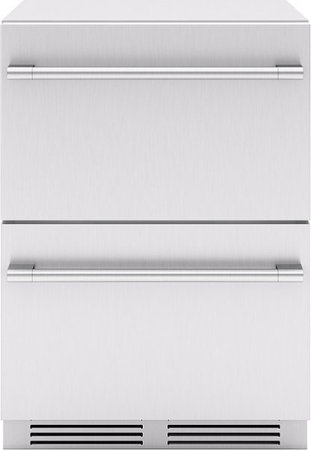 Zephyr - Presrv 24 in. Dual Zone Outdoor Refrigerator Drawers - Stainless Steel