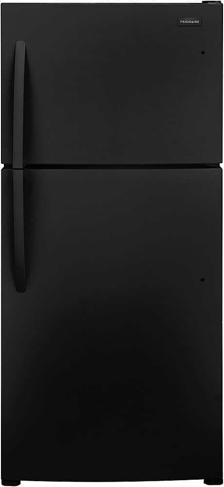Front. Frigidaire - 20.0 Cu. Ft. Top Freezer Refrigerator - Black.