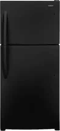 Front. Frigidaire - 20.0 Cu. Ft. Top Freezer Refrigerator - Black.