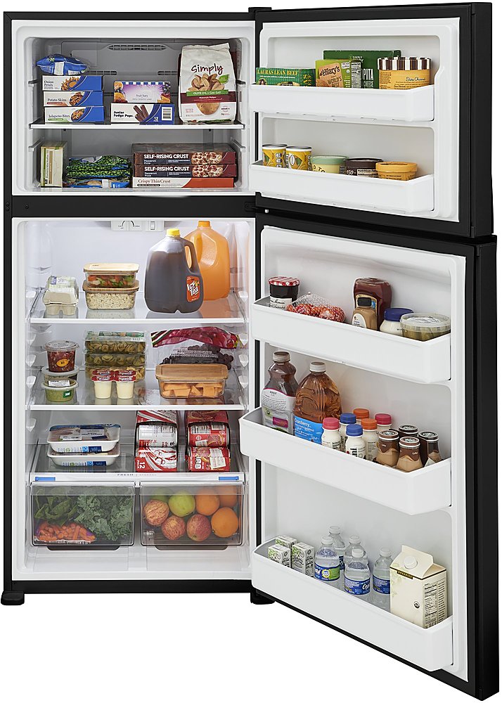 Frigidaire 20.0 Cu. Ft. Top Freezer Refrigerator Black FFHT2022AB ...