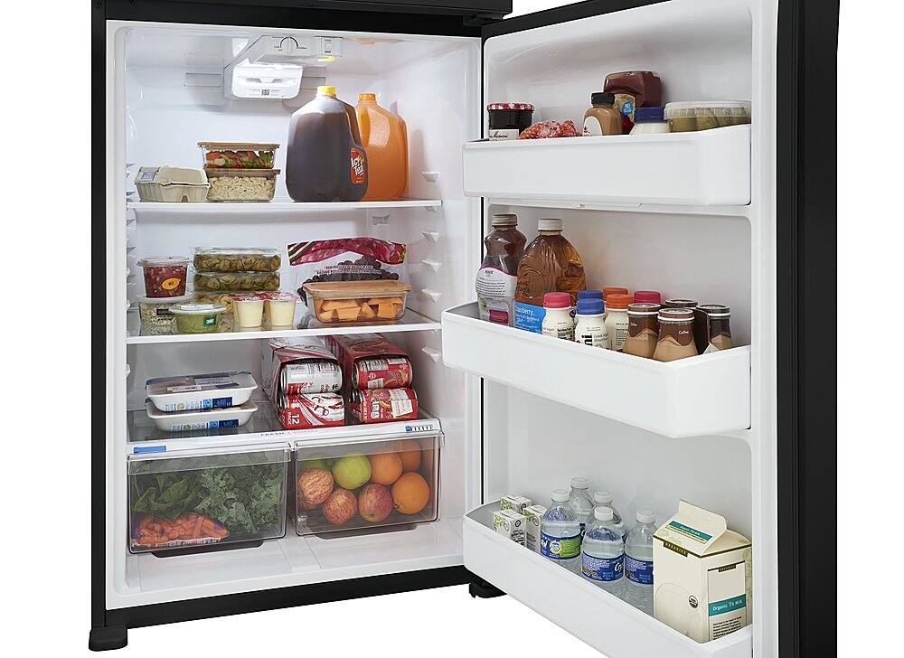 Alt View 3. Frigidaire - 20.0 Cu. Ft. Top Freezer Refrigerator - Black.