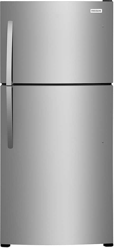 Frigidaire - 20.0 Cu. Ft. Garage Ready Top Freezer Refrigerator - Stainless Steel - Front_Zoom