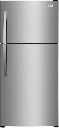 Front. Frigidaire - 20.0 Cu. Ft. Top Freezer Refrigerator - Stainless Steel.