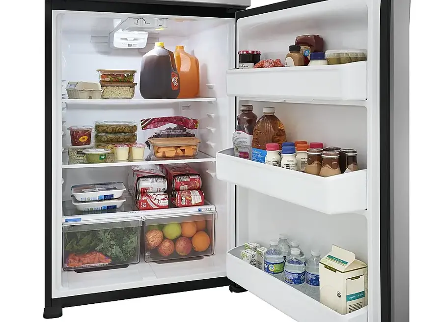 Alt View 3. Frigidaire - 20.0 Cu. Ft. Top Freezer Refrigerator - Stainless Steel.