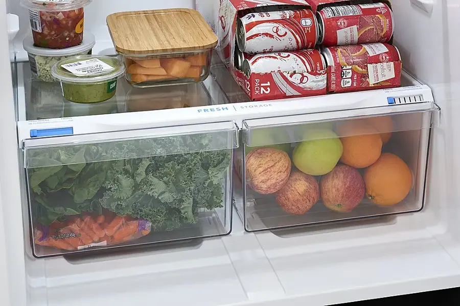 Alt View 4. Frigidaire - 20.0 Cu. Ft. Top Freezer Refrigerator - Stainless Steel.