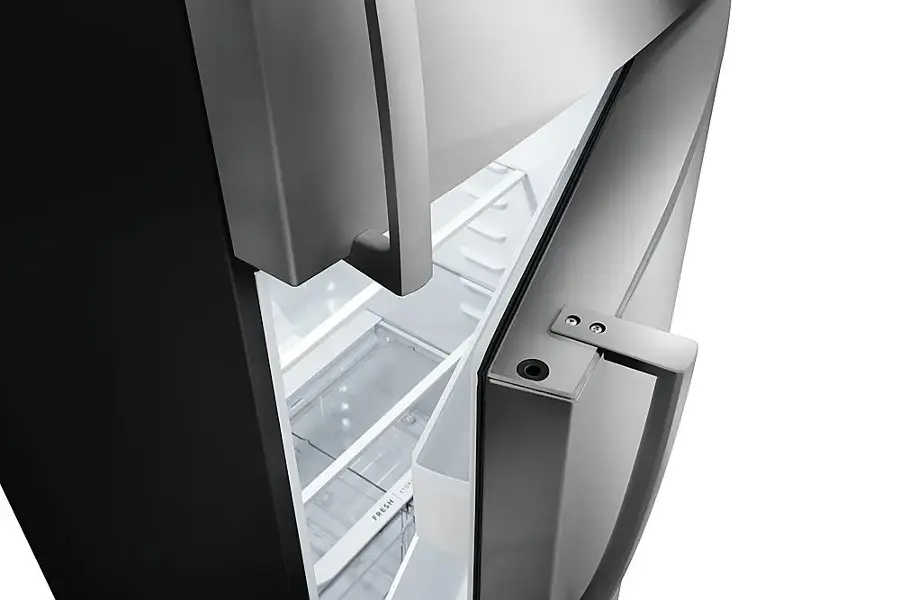 Alt View 5. Frigidaire - 20.0 Cu. Ft. Top Freezer Refrigerator - Stainless Steel.
