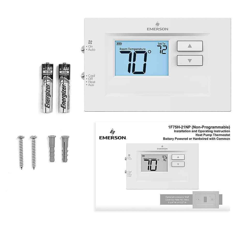 70 Series, NonProgrammable, Heat Pump (2H/1C) Thermostat 1F75H21NP