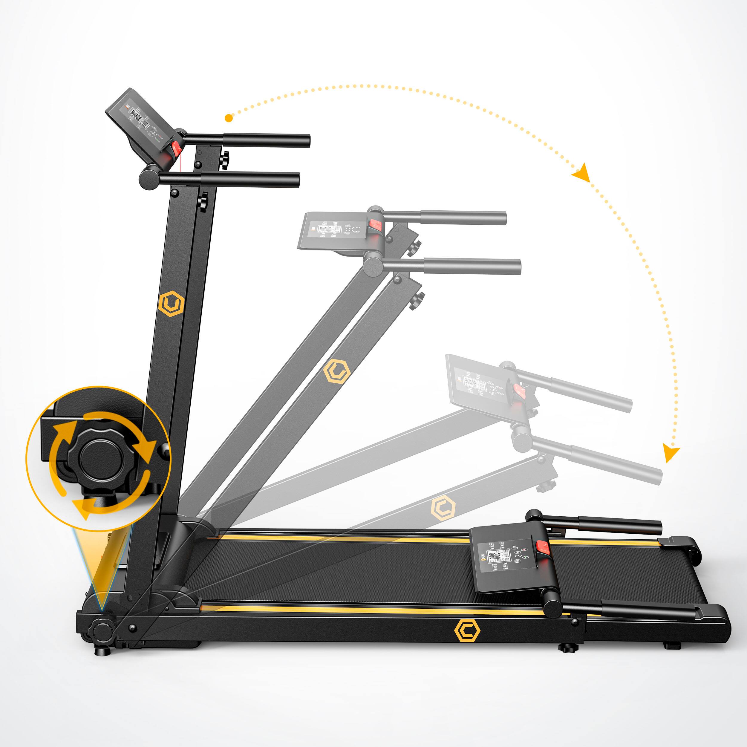 Alt View 15. Urevo - Foldi Mini Folding Treadmill - Black.