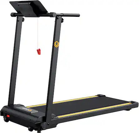 Front. Urevo - Foldi Mini Folding Treadmill - Black.