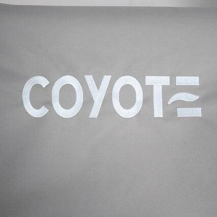 Angle. Coyote Outdoor Living - Cover for Single Side Burner - Gray.