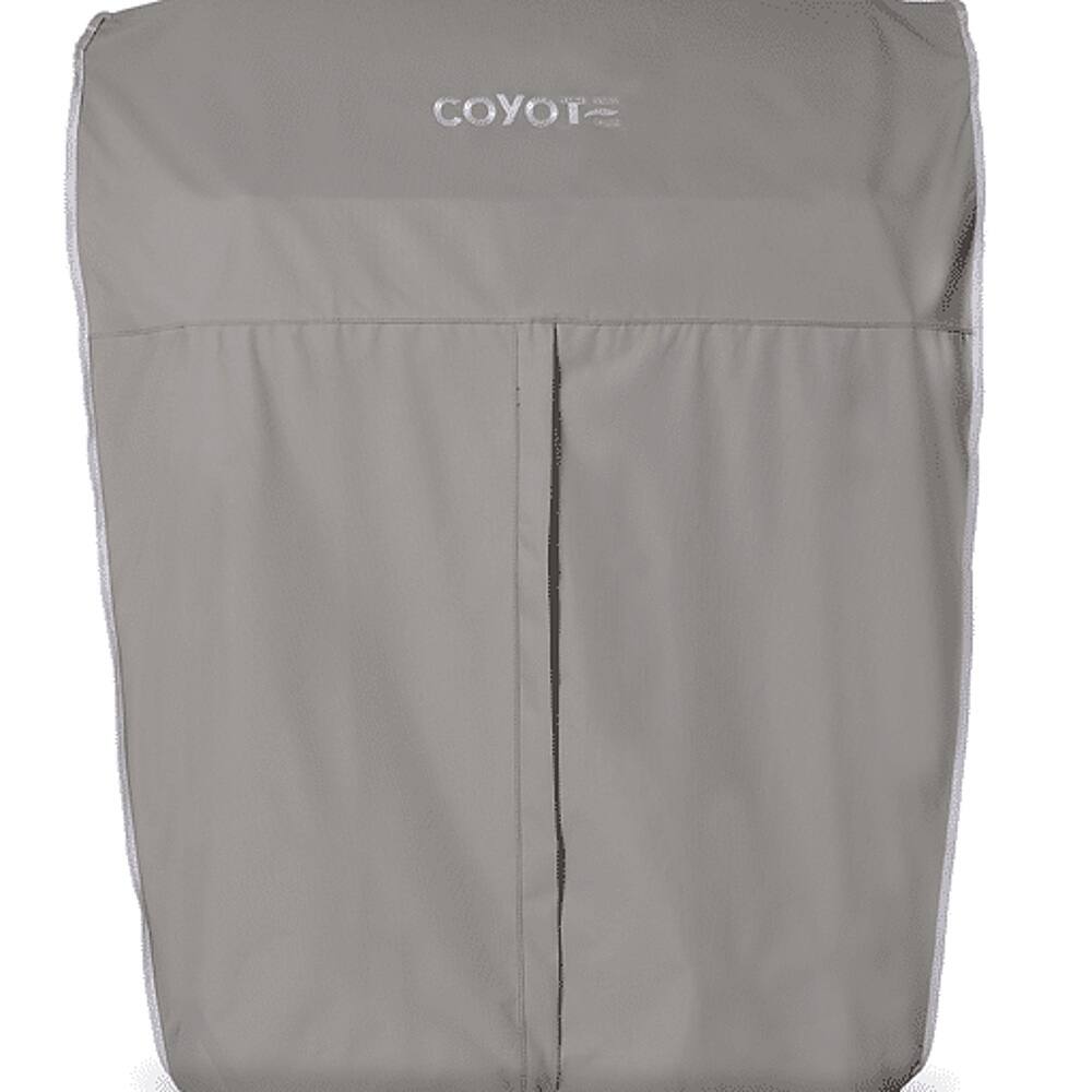 Angle. Coyote Outdoor Living - Cover for 36” Grill plus Cart, Gray - Gray.