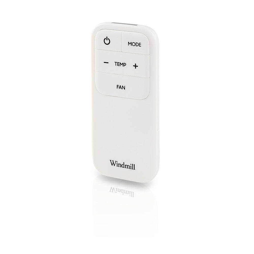 The text on the image is "MODE - TEMP + FAN Windmill Windmill." This text is grouped and corrected as follows:

"Windmill Windmill" is repeated twice, so it should be corrected to "Windmill."

"MODE - TEMP + FAN" is a combination of buttons that control the device's functions. The buttons are labeled "MODE," "TEMP," and "FAN."