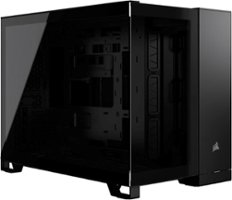CORSAIR - 2500X Micro ATX Mid-Tower Dual Chamber SFF Case - Black - Front_Zoom