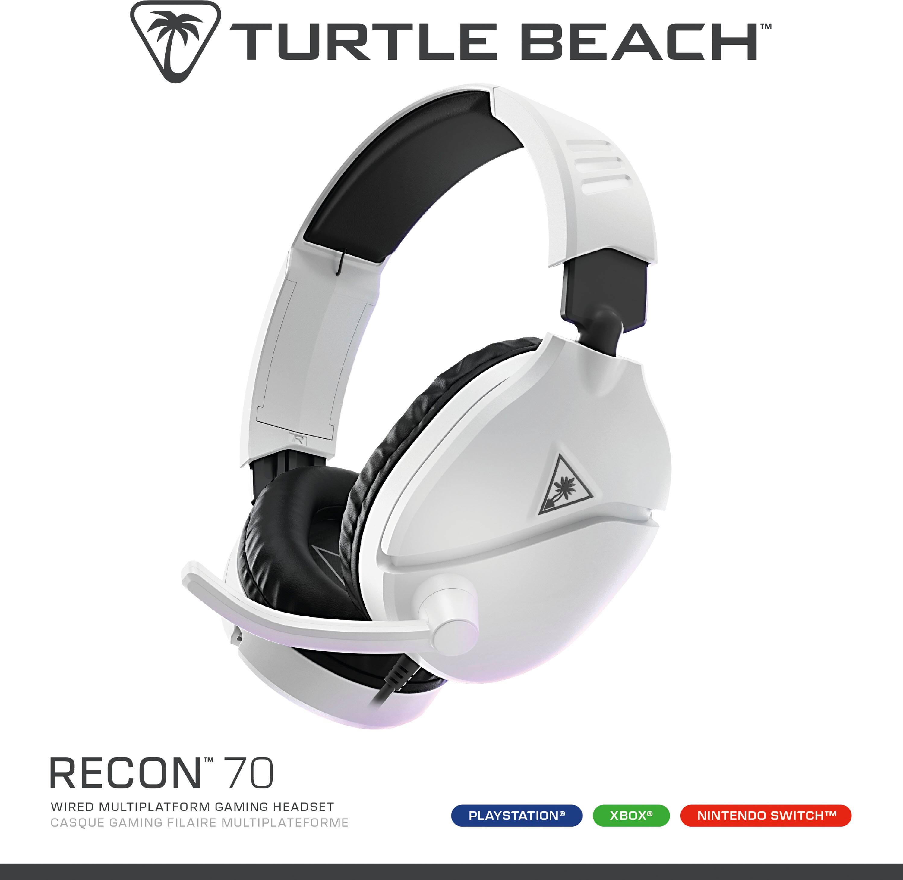 Alt View 13. Turtle Beach - Recon 70 Wired Multiplatform Gaming Headset for PS5, PS4, Xbox Series X|S, Switch, PC & Mobile with 3.5mm Connection - White.