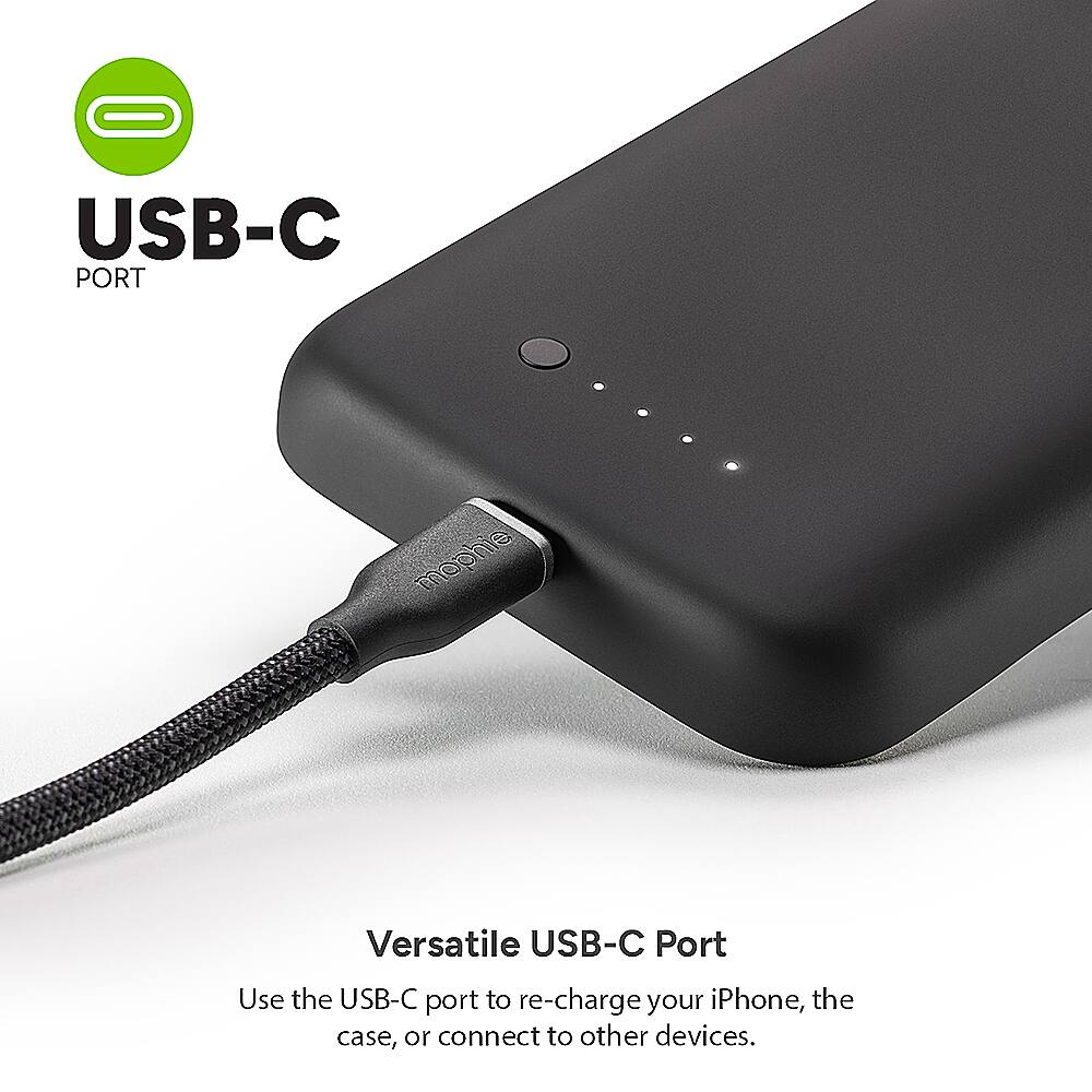 Versatile USB-C Port Use the USB-C port to recharge your iPhone, the case, or connect to other devices.
