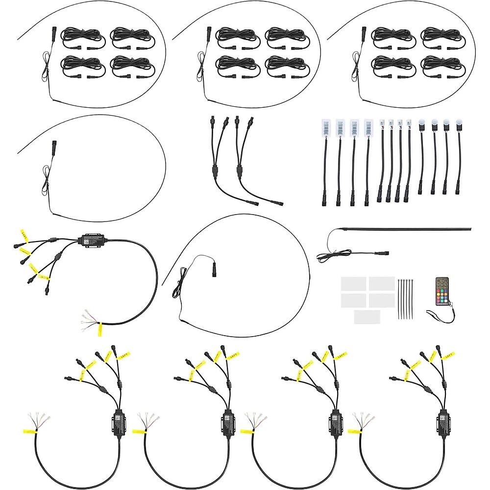 Alt View 15. Metra - Heise Chasing LED Interior Ambient Lighting Kit - Multi.