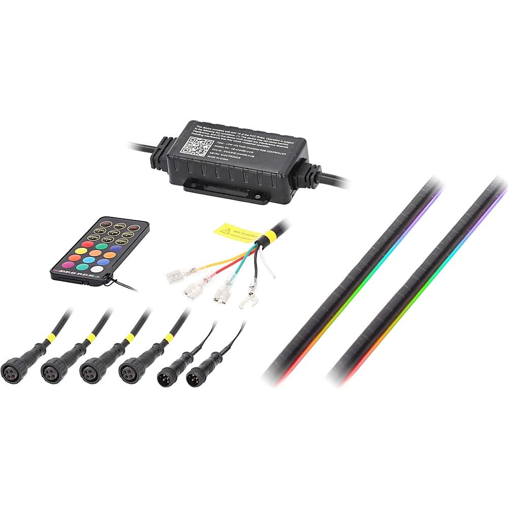 Alt View 12. Metra - Heise Chasing LED Ambient Dash Lighting Kit - Multi.