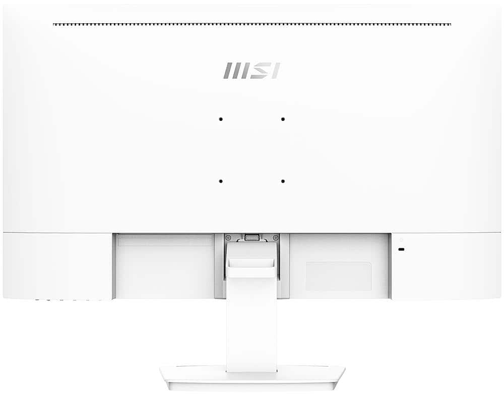 Back. MSI - Pro MP273AW 27" FHD 100Hz 1ms Free Sync Monitor ,Built-in Speakers (DisplayPort, HDMI,VGA port ) - Matte White.