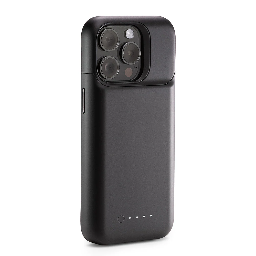 Front. mophie - mophie Juice Pack iPhone 15 Pro - Black.