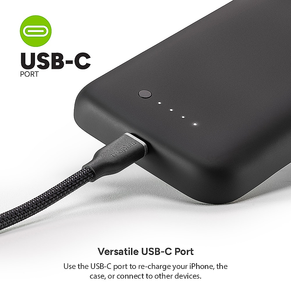 Versatile USB-C Port Use the USB-C port to recharge your iPhone, the case, or connect to other devices.