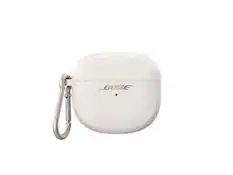 Front. Bose - Wireless Charging Case Cover for Ultra Open Earbuds - White Smoke.